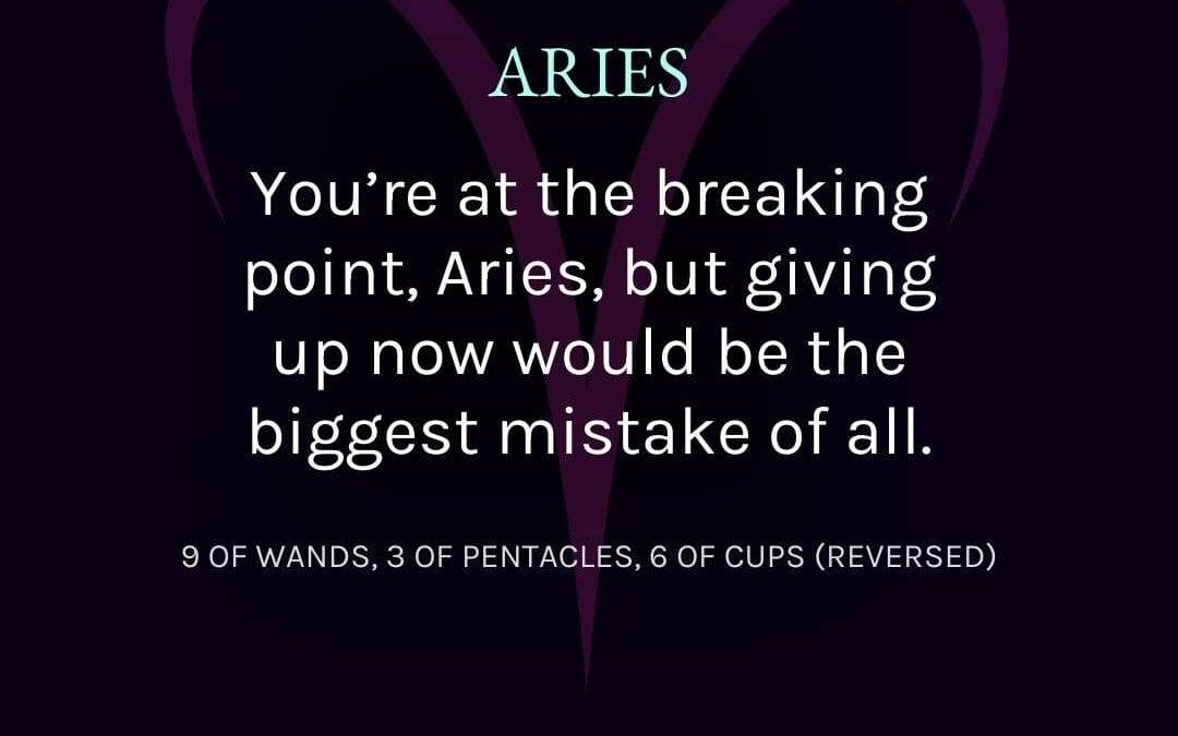 Aries- March 2025 Tarotscope