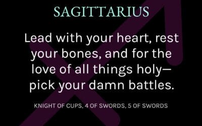 Sagittarius- April 2025 Tarotscope